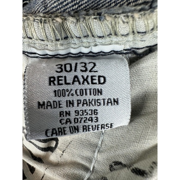 Ecko Unltd Jeans Mens 30x32 Blue Relaxed Fit Distressed Denim Straight Leg Pants - Picture 8 of 9